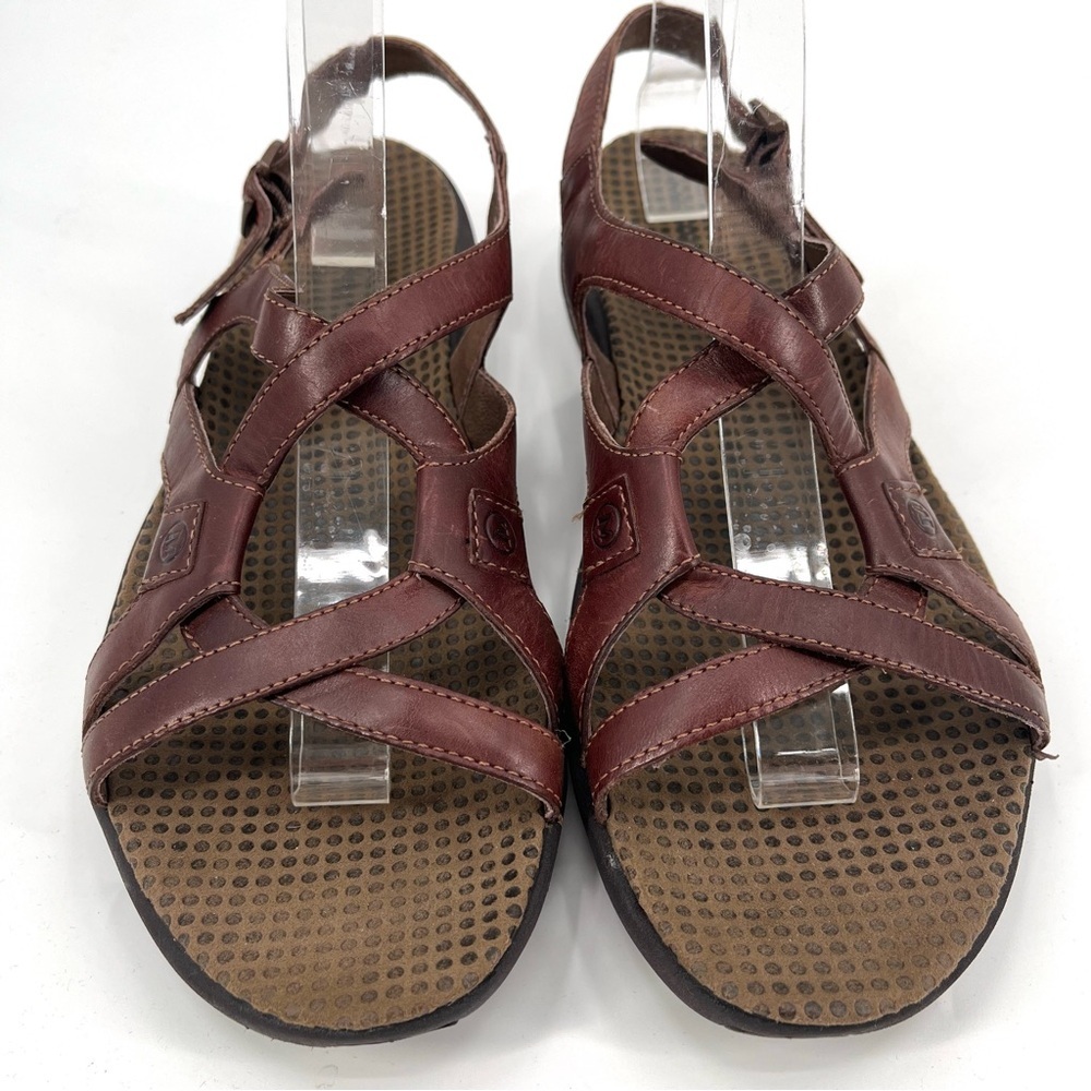 MERRELL Agave Brown Sandals Leather Strappy 11 Women Outdoor Hiking Open Toe - Picture 2 of 10